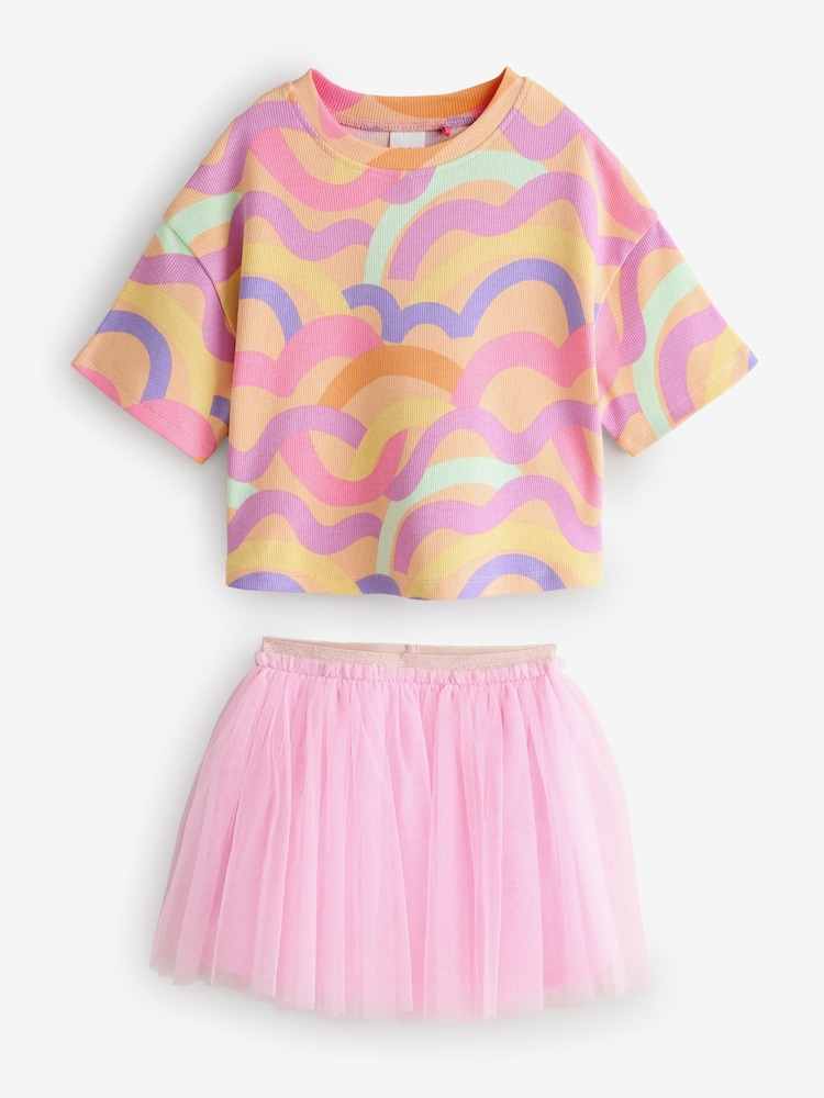 Multi Short Sleeve T-Shirt and TuTu Set - Image 1 of 1 Multi Short Sleeve T-Shirt and TuTu Set - Image 1 of 1
