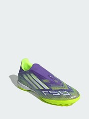 adidas Purple F50 League Laceless Turf Boots - Image 1 of 4