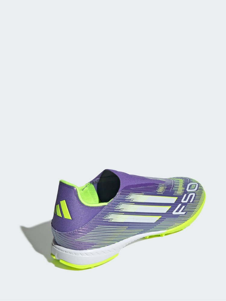 adidas Purple F50 League Laceless Turf Boots - Image 2 of 4