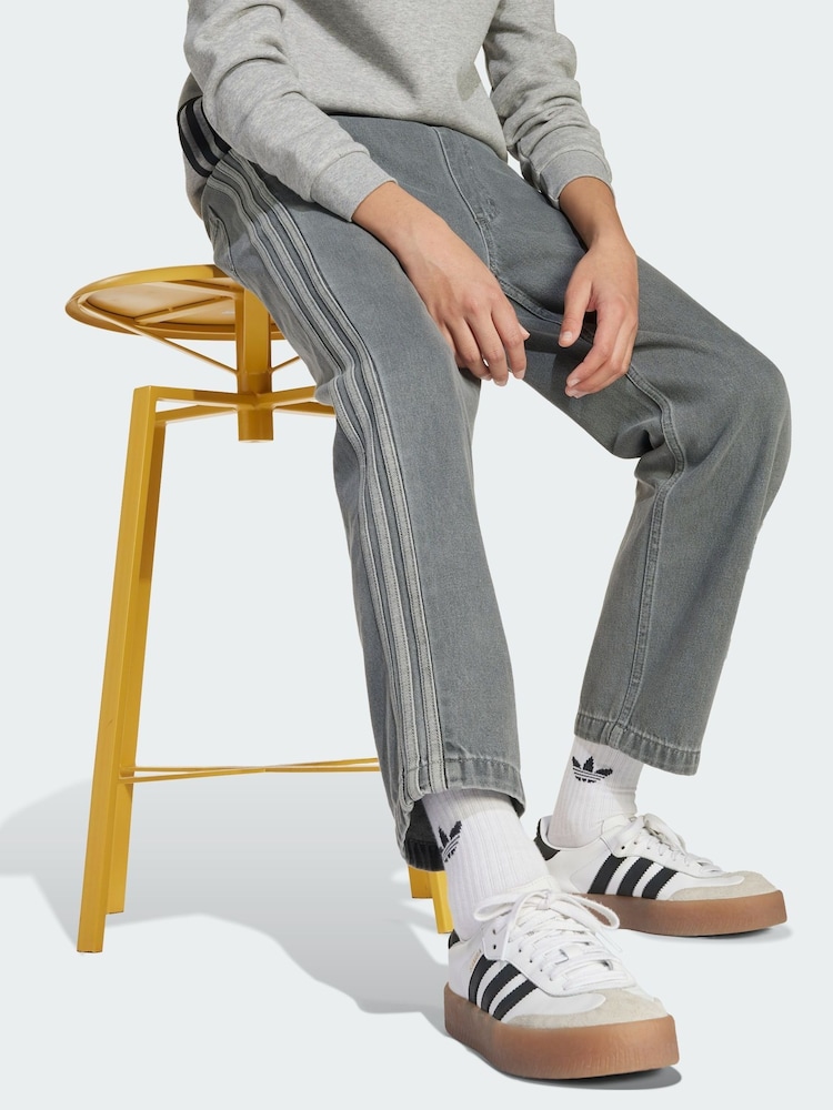 adidas Originals Grey Denim Trousers - Image 2 of 4 adidas Originals Grey Denim Trousers - Image 2 of 4