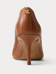 Lauren Ralph Lauren Brown Lanette Leather Pumps - Image 3 of 4