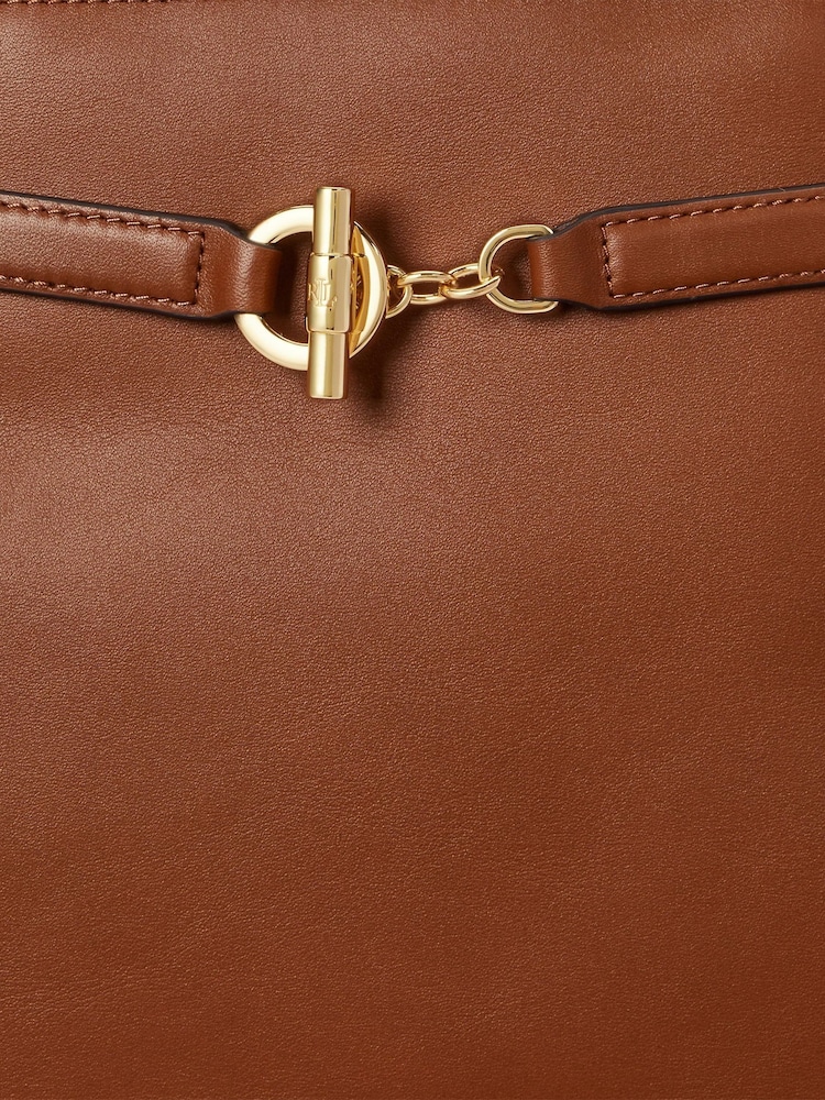 Lauren Ralph Lauren Brown Blake Satchel Leather Bag - Image 5 of 5 Lauren Ralph Lauren Brown Blake Satchel Leather Bag - Image 5 of 5