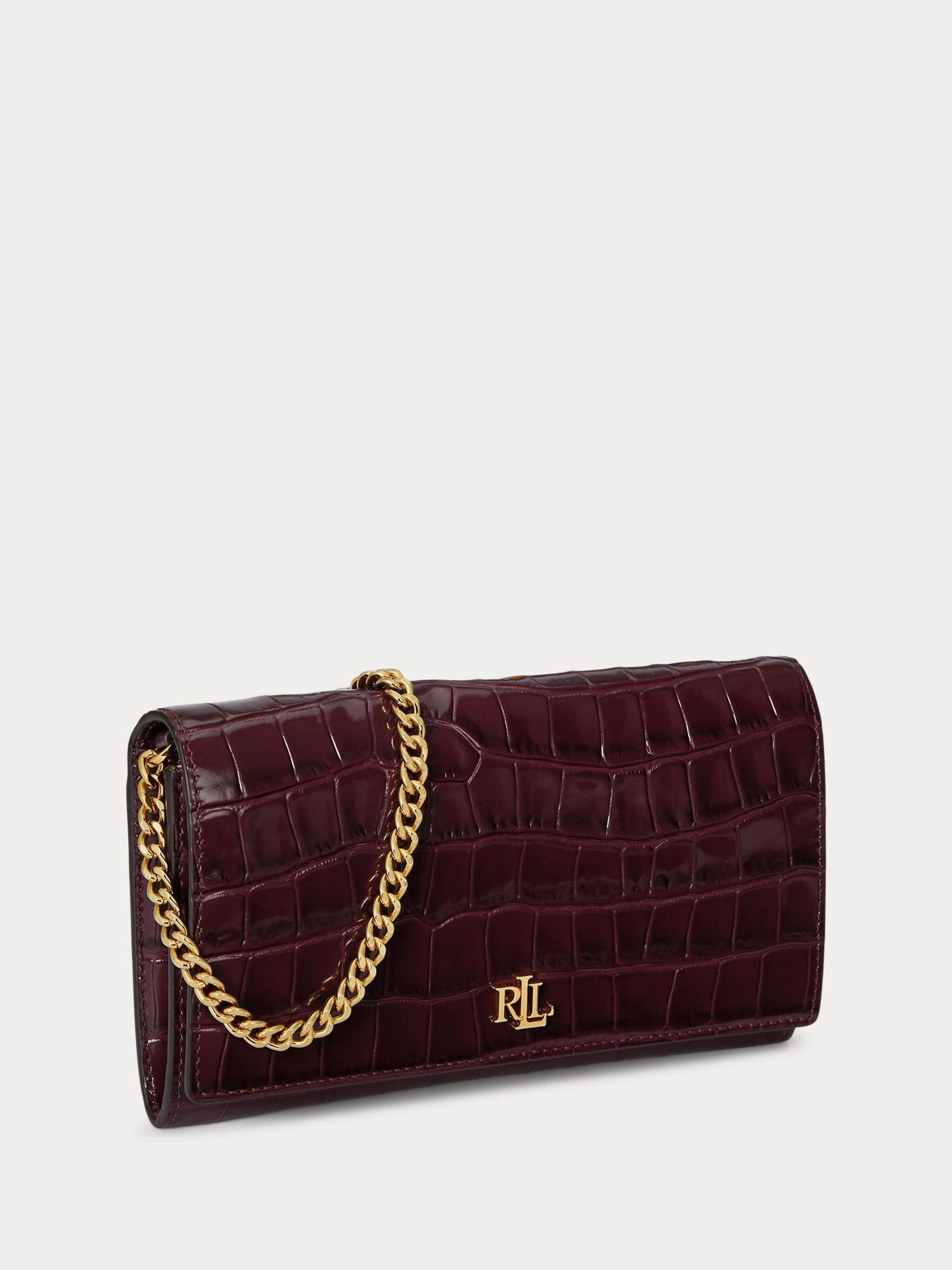 Buy Lauren Ralph Lauren Red Adair Glossy Croc Embossed Crossbody