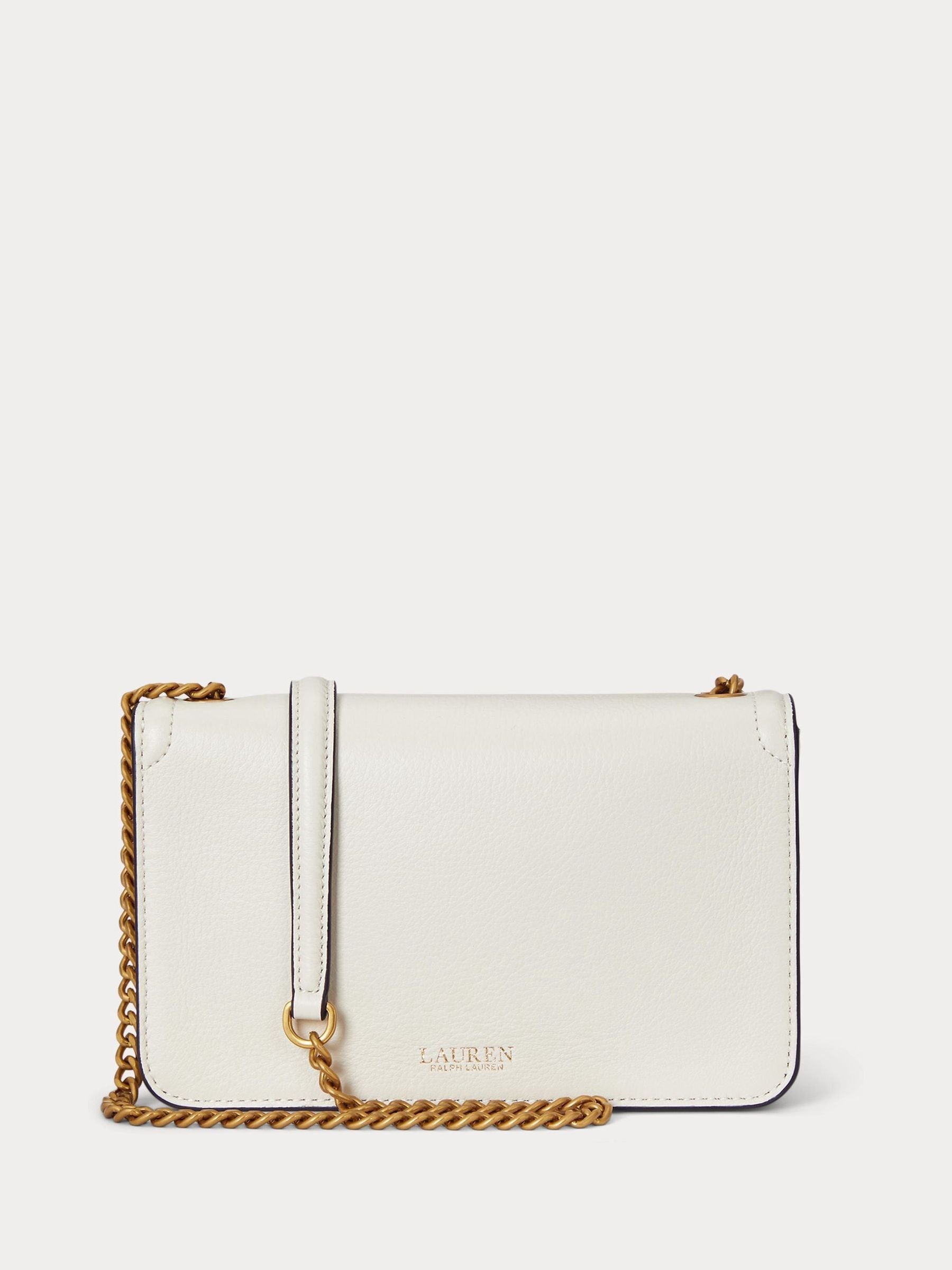 Buy Lauren Ralph Lauren White Bradley Pebbled Leather Cross-Body