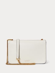 Lauren Ralph Lauren White Bradley Pebbled Leather Cross-Body Bag - Image 2 of 5
