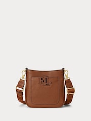 Lauren Ralph Lauren Brown Cameryn Leather Cross-Body Bag - Image 1 of 5