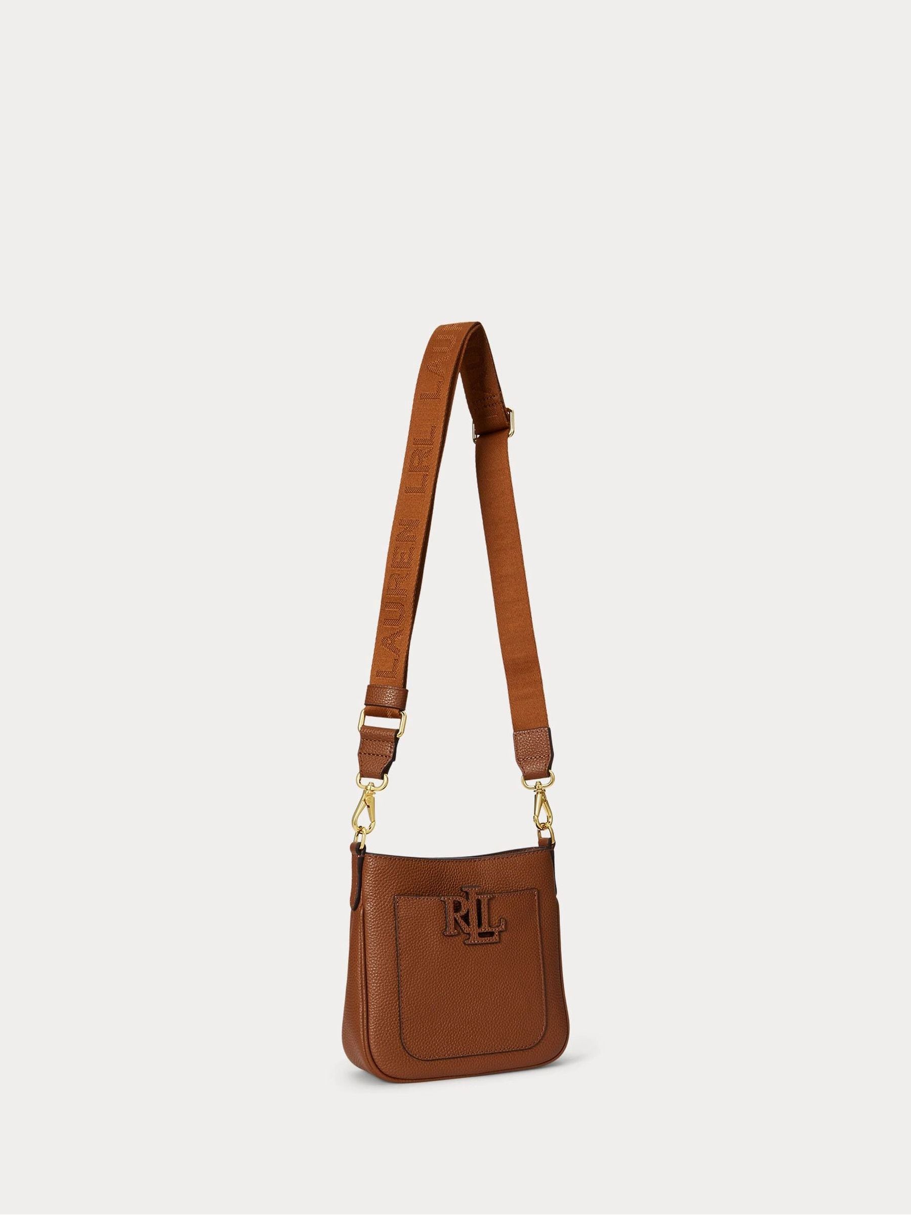 Buy Lauren Ralph Lauren Brown Cameryn Leather Cross-Body Bag from