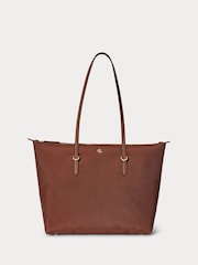 Lauren Ralph Lauren Brown Keaton Nylon Tote Bag - Image 1 of 5