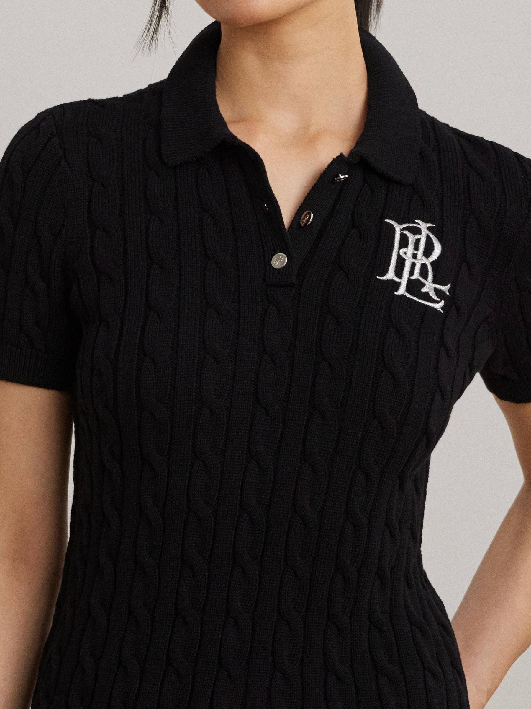 トップス ralph lauren black label leather knit Buy Lauren Ralph Lauren Black Montiva Cable Knit Cotton