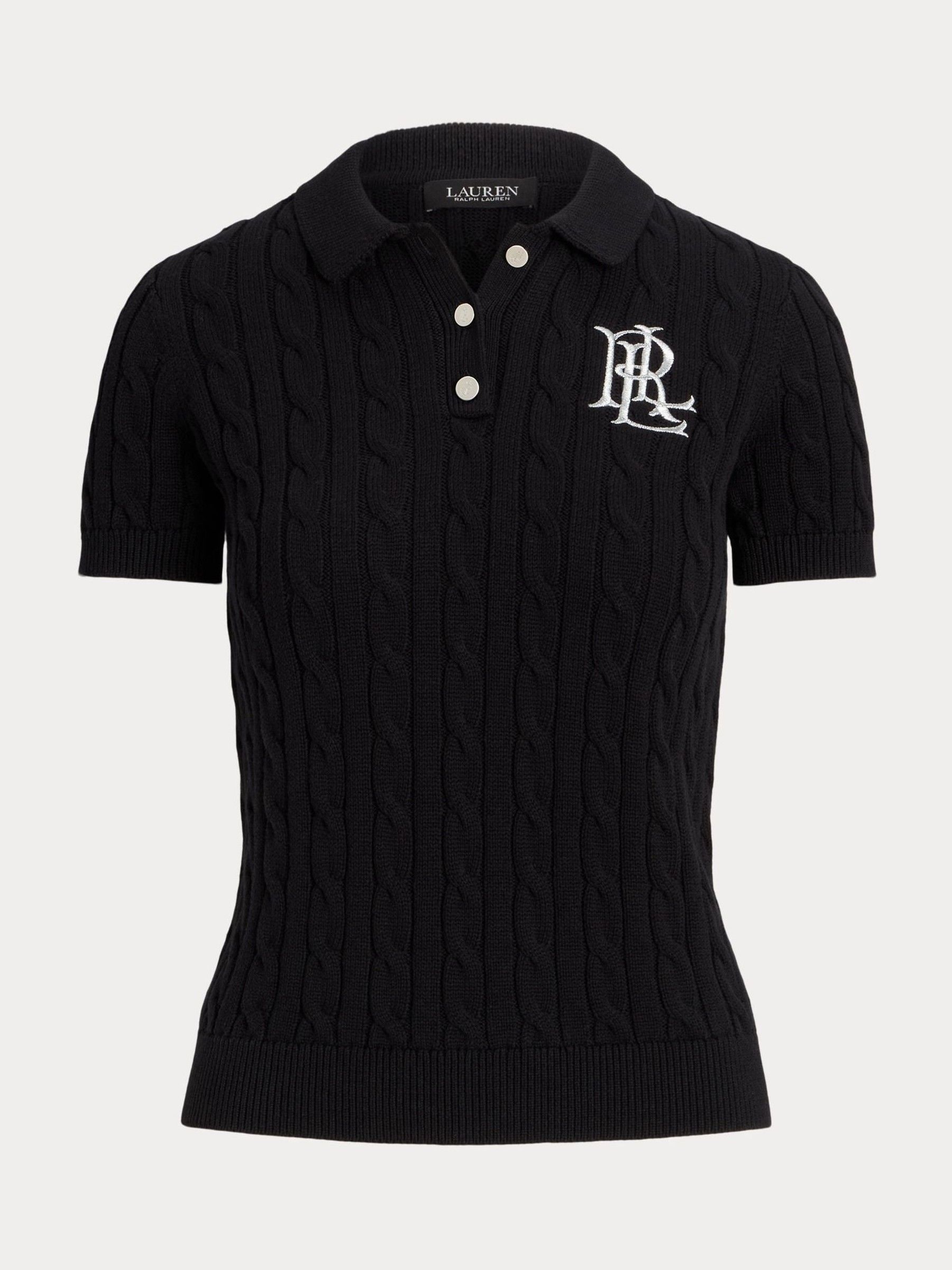 Buy Lauren Ralph Lauren Black Montiva Cable Knit Cotton