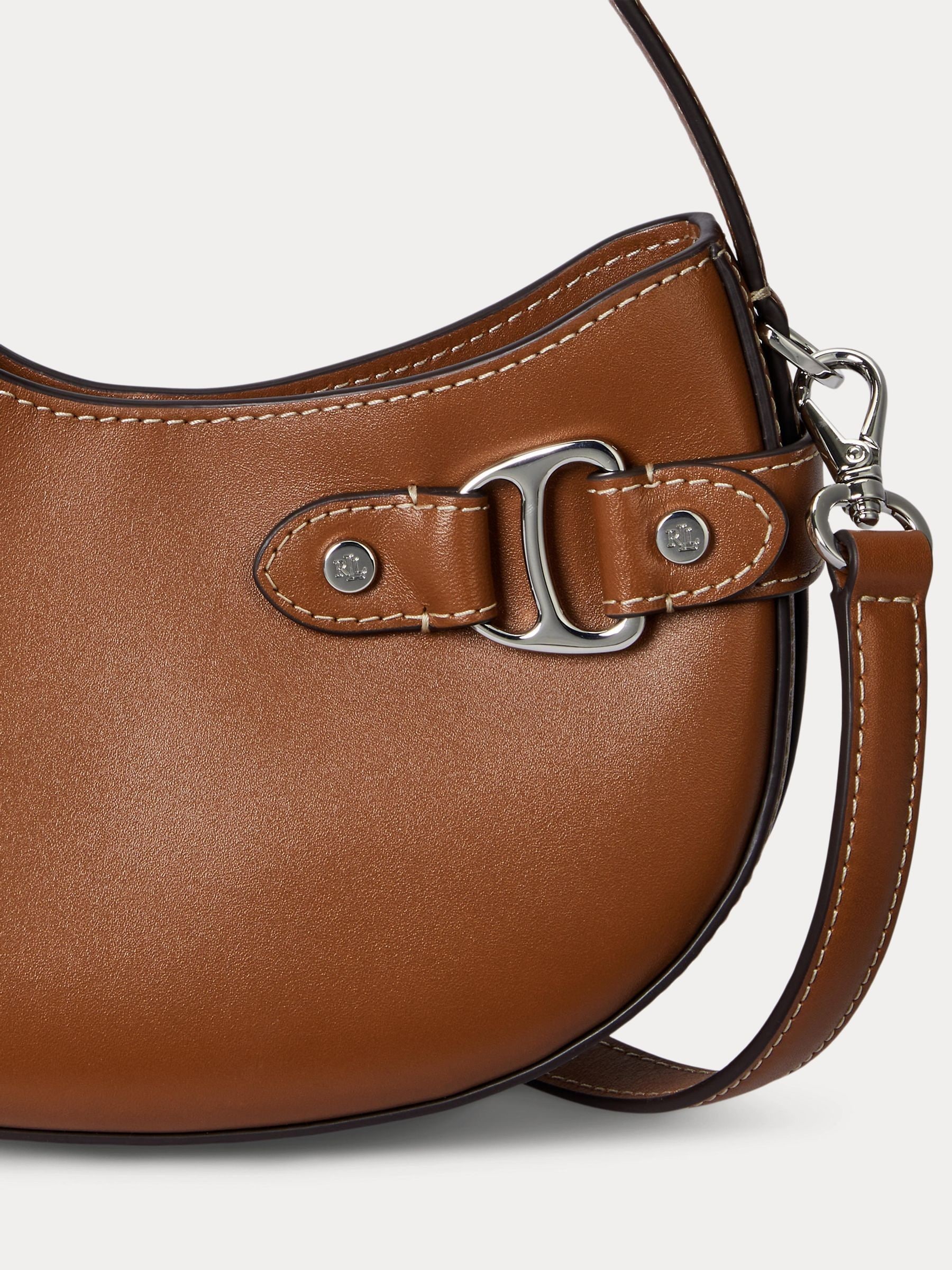 Cumpără Maro - Lauren Ralph Lauren Tasha Leather Cross-Body Bag