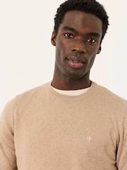 FatFace Rye Natural Crew Neck Knitted Jumper - Image 4 of 6