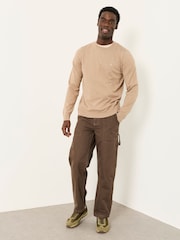 FatFace Rye Natural Crew Neck Knitted Jumper - Image 5 of 6