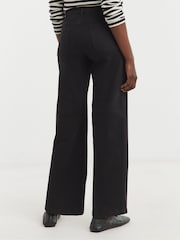 JD Williams Black 24/7 Wide Leg Jeans - Image 3 of 4
