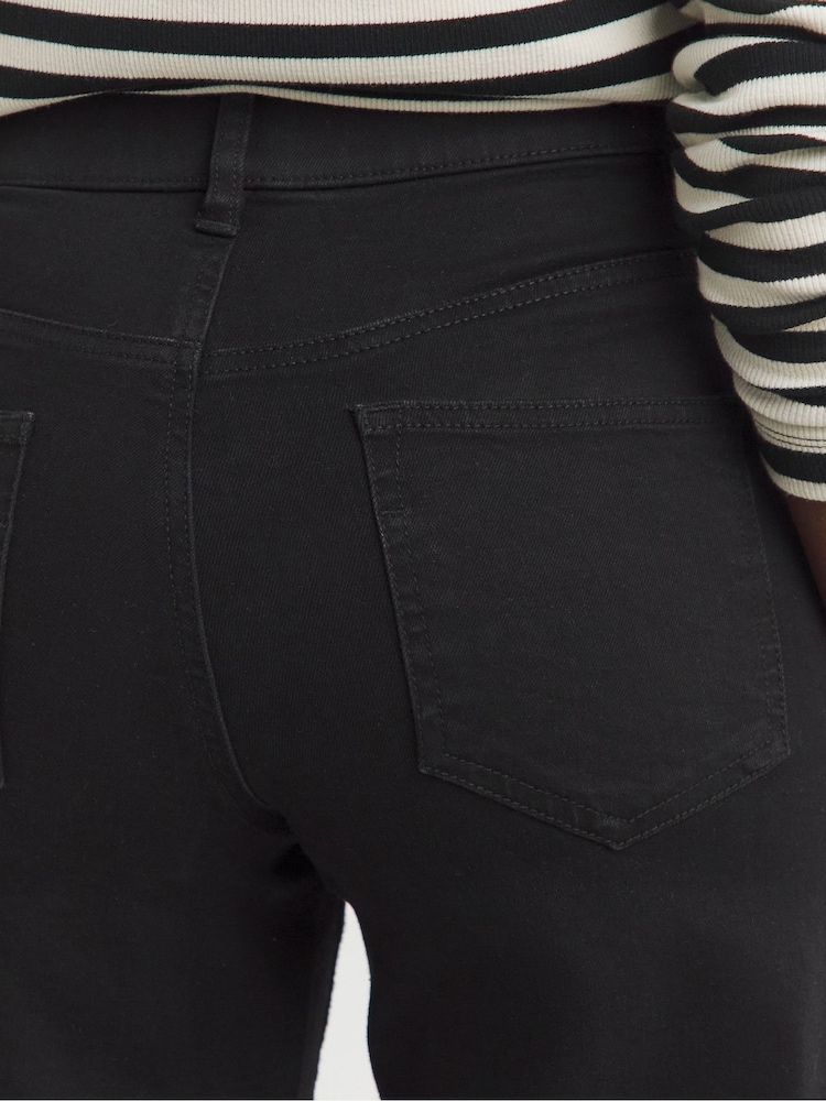 JD Williams Black 24/7 Wide Leg Jeans - Image 4 of 4