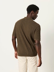 FatFace Portloe Khaki Green Knitted Shirt - Image 3 of 7