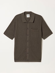 FatFace Portloe Khaki Green Knitted Shirt - Image 7 of 7