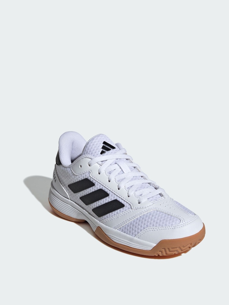 adidas White Ligra 8 Indoor Shoes - Image 1 of 4 adidas White Ligra 8 Indoor Shoes - Image 1 of 4