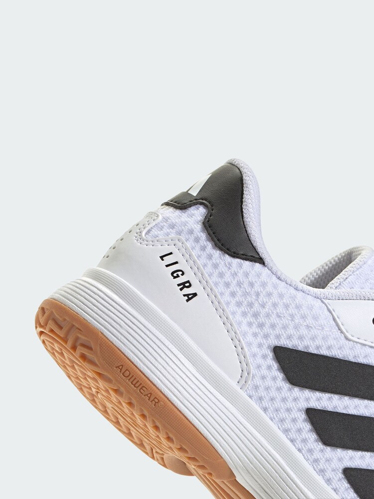 adidas White Ligra 8 Indoor Shoes - Image 4 of 4 adidas White Ligra 8 Indoor Shoes - Image 4 of 4