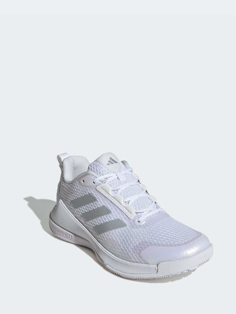 adidas White Novaflight 2 Indoor Shoes - Image 1 of 4