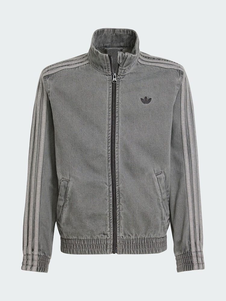 adidas Originals Grey Firebird Track Top Denim - Image 4 of 4 adidas Originals Grey Firebird Track Top Denim - Image 4 of 4