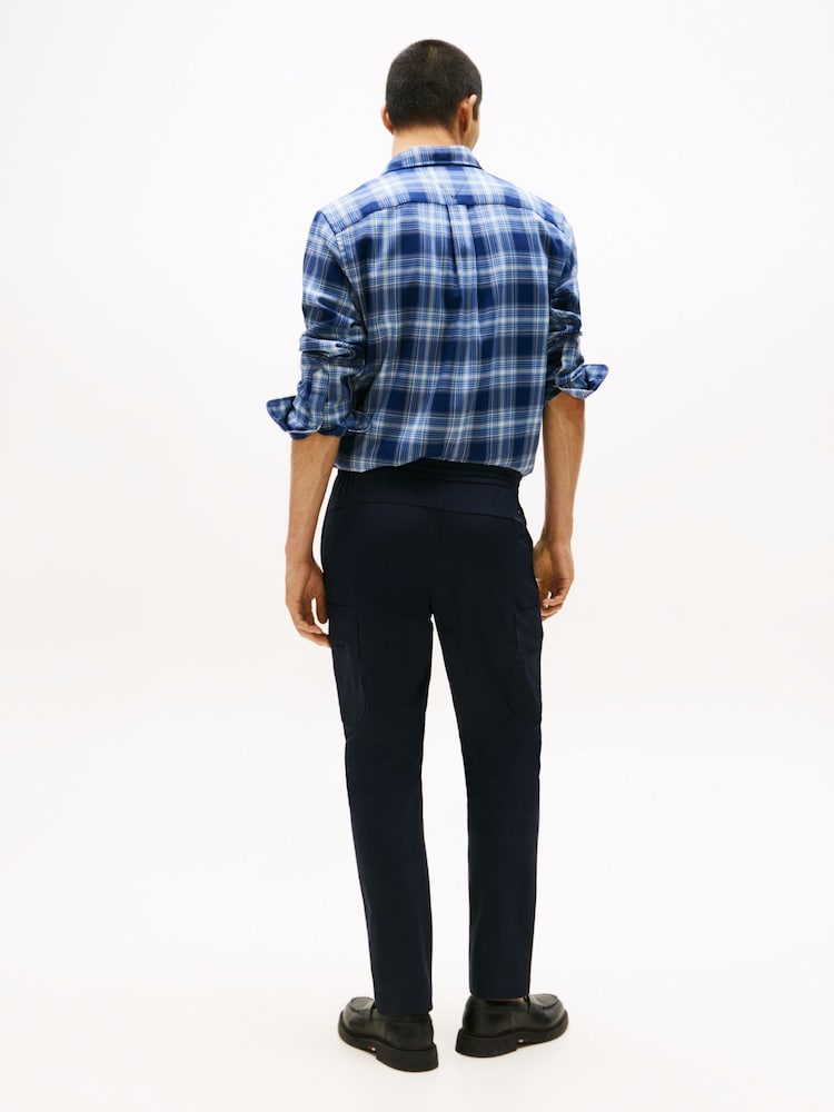 Tommy Hilfiger Blue Performance Harlem Packable Tapered Trousers - Image 1 of 5 Tommy Hilfiger Blue Performance Harlem Packable Tapered Trousers - Image 1 of 5