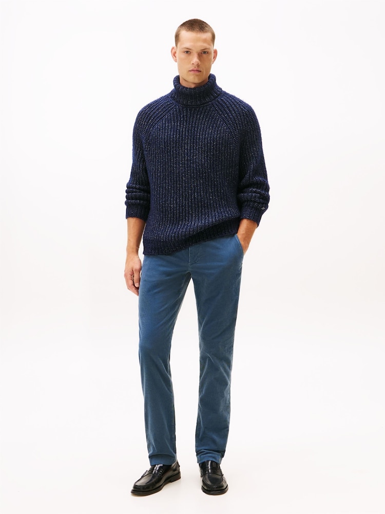 Tommy Hilfiger Brisk Blue Cord Denton Straight Corduroy Chinos - Image 2 of 5