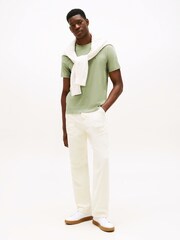 Tommy Hilfiger Green Flag Embroidery Crew Neck T-Shirt - Image 2 of 5