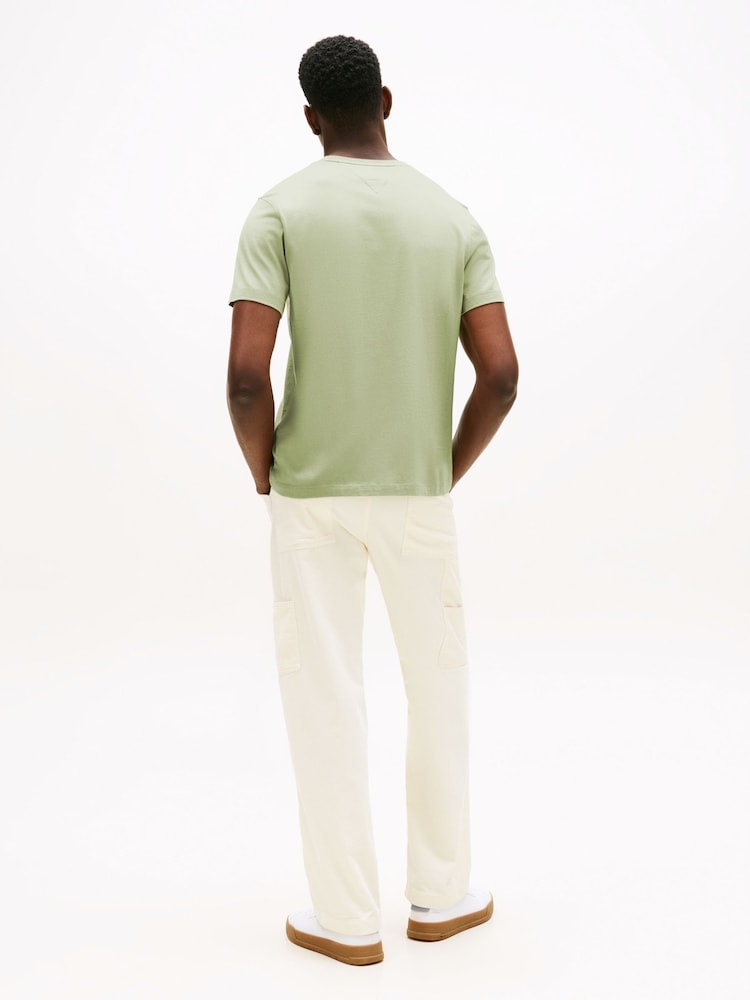 Tommy Hilfiger Green Flag Embroidery Crew Neck T-Shirt - Image 5 of 5