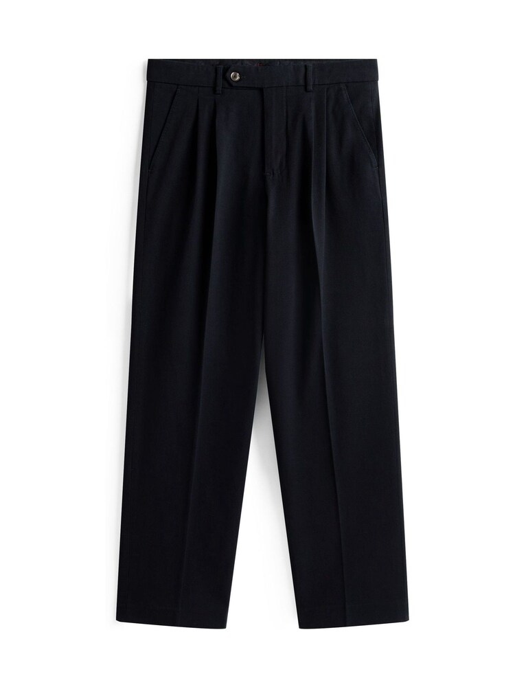 Tommy Hilfiger Blue Smart Casual Relaxed Pressed Crease Trousers - Image 2 of 5 Tommy Hilfiger Blue Smart Casual Relaxed Pressed Crease Trousers - Image 2 of 5