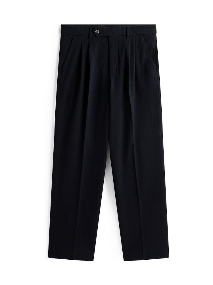 Tommy Hilfiger Blue Smart Casual Relaxed Pressed Crease Trousers - Image 5 of 5