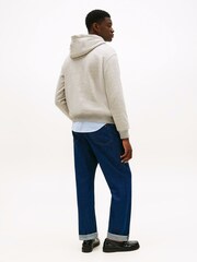 Tommy Hilfiger Grey Varsity Crest Relaxed Fleece Hoodie - Image 2 of 5
