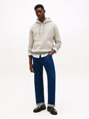 Tommy Hilfiger Grey Varsity Crest Relaxed Fleece Hoodie - Image 3 of 5