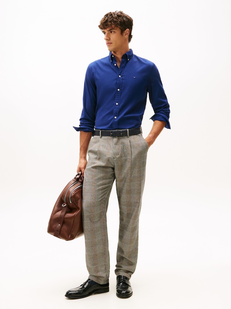 Tommy Hilfiger Blue Flex Regular Fit Flannel Shirt - Image 1 of 5