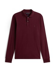 Tommy Hilfiger Red Regular Fit Long Sleeved Liquid Polo Shirt - Image 5 of 5