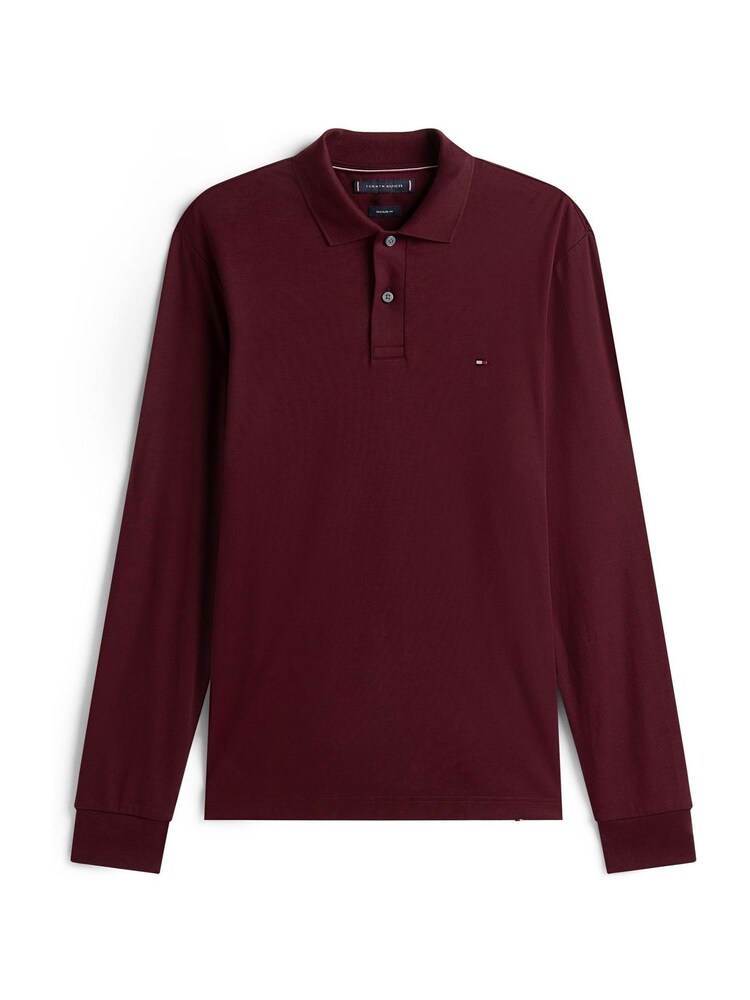 Tommy Hilfiger Red Regular Fit Long Sleeved Liquid Polo Shirt - Image 5 of 5 Tommy Hilfiger Red Regular Fit Long Sleeved Liquid Polo Shirt - Image 5 of 5