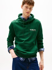 Tommy Hilfiger Green Back Graphic Terry Hoodie - Image 1 of 5