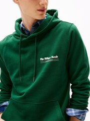 Tommy Hilfiger Green Back Graphic Terry Hoodie - Image 4 of 5