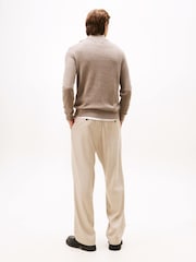 Tommy Hilfiger Brown Half-Zip Jumper With Cashmere - Image 3 of 5