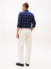 Tommy Hilfiger White Straight Washed Canvas Carpenter Trousers - Image 2 of 5