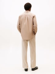 Tommy Hilfiger Brown Regular Fit Flag Embroidery Oxford Shirt - Image 3 of 5