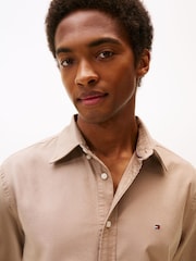 Tommy Hilfiger Brown Regular Fit Flag Embroidery Oxford Shirt - Image 4 of 5