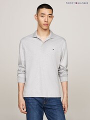 Tommy Hilfiger Grey Regular Fit Long Sleeved Liquid Polo Shirt - Image 2 of 7