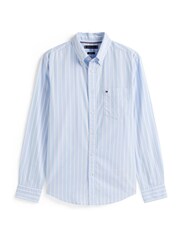 Tommy Hilfiger Blue Flex Regular Fit Stripe Shirt - Image 5 of 5
