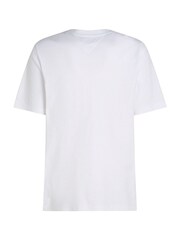 Tommy Hilfiger White Crew Neck Interlock Knit T-Shirt - Image 3 of 7