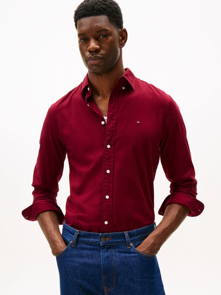 Tommy Hilfiger Red Flex Regular Fit Flannel Shirt - Image 1 of 5