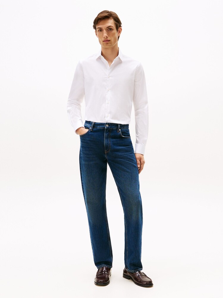 Tommy Hilfiger White Smart Casual Flex Slim Fit Shirt - Image 2 of 5 Tommy Hilfiger White Smart Casual Flex Slim Fit Shirt - Image 2 of 5