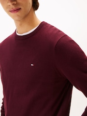Tommy Hilfiger Red Crew Neck Jumper With Cashmere - Image 4 of 5
