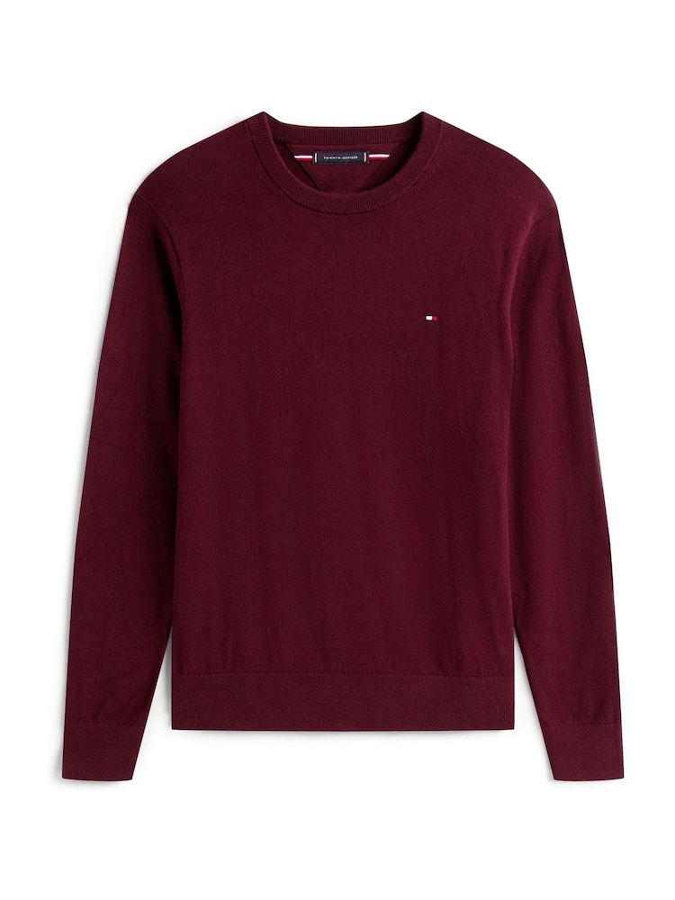 Tommy Hilfiger Red Crew Neck Jumper With Cashmere - Image 5 of 5 Tommy Hilfiger Red Crew Neck Jumper With Cashmere - Image 5 of 5