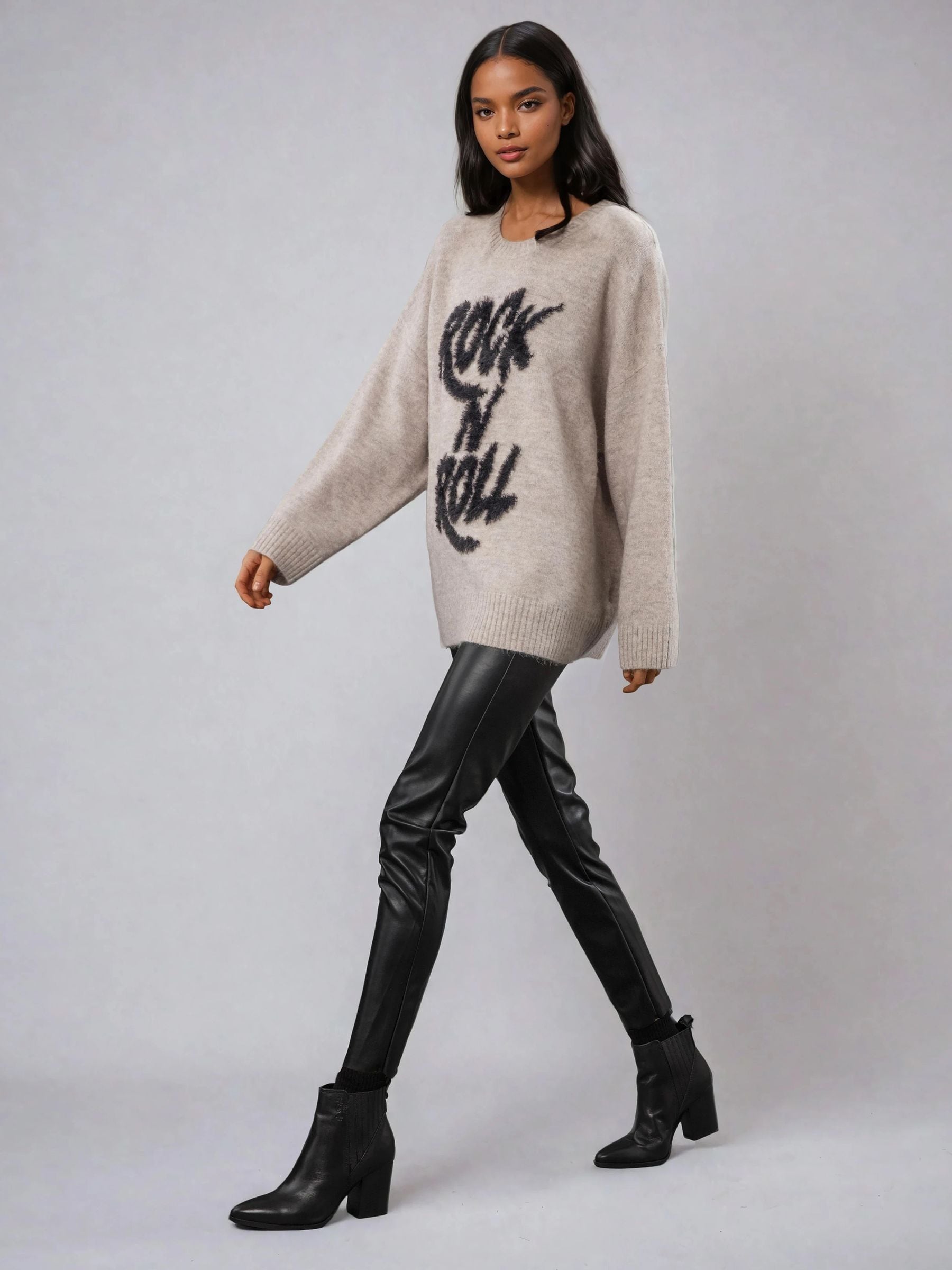 Buy Religion Nude Hatty Oversized Rock N Roll Jumper from the Next